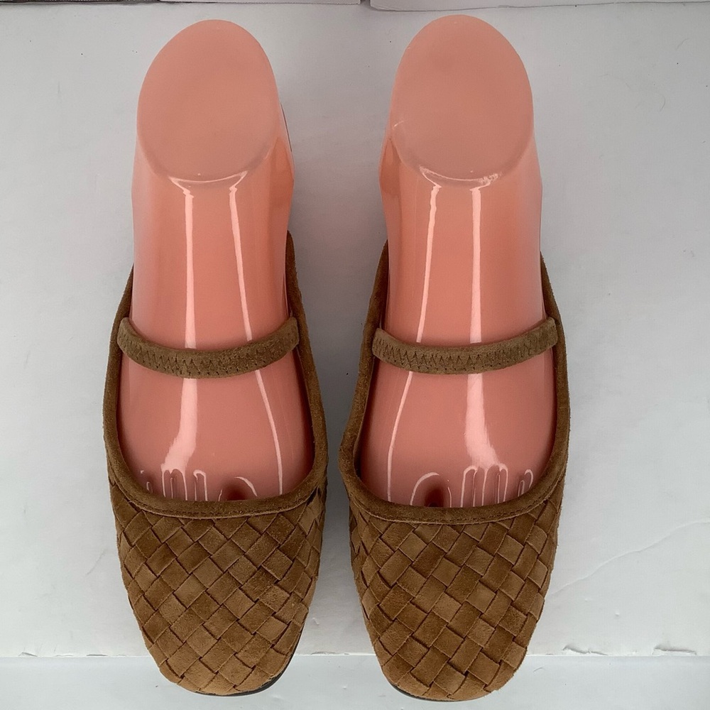 Madewell The Greta Ballet Flat Woven Tan Leather Women’s Mule Flats Sz 5 Boho - Picture 2 of 11